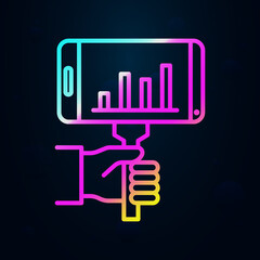 Impact, smartphone, hand nolan icon. Simple thin line, outline vector of social addict icons for ui and ux, website or mobile application