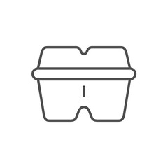 Food container line outline icon