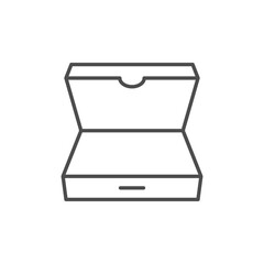 Pizza box line outline icon
