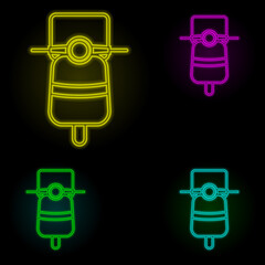 Delivery neon color set icon. Simple thin line, outline vector of global logistics icons for ui and ux, website or mobile application