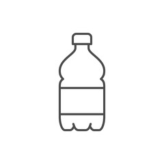 Plastic bottle line outline icon