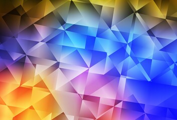 Light Multicolor vector abstract mosaic background.