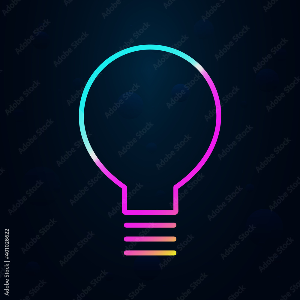 Poster bulb outline nolan icon. simple thin line, outline vector of education icons for ui and ux, website 