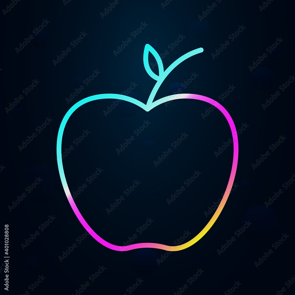 Poster an apple outline nolan icon. simple thin line, outline vector of education icons for ui and ux, webs