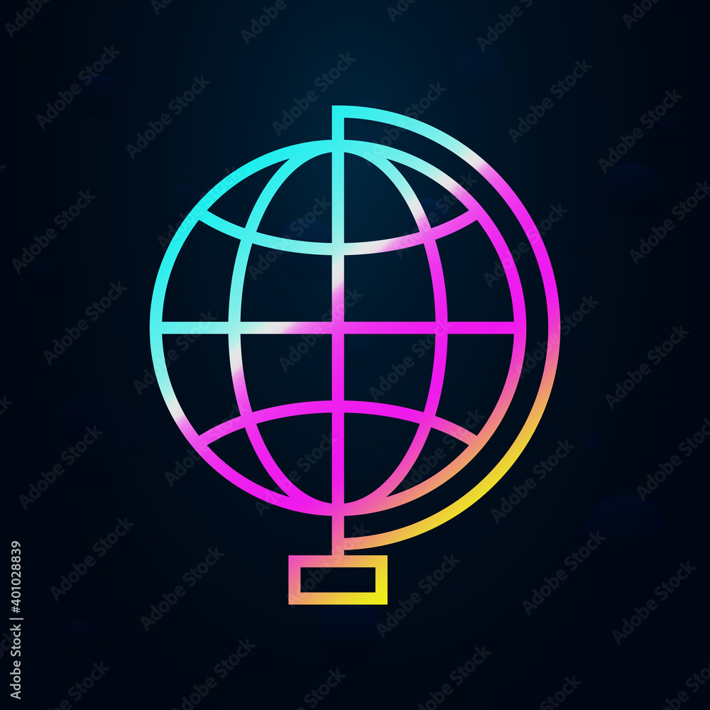 Aufkleber globe outline nolan icon. simple thin line, outline vector of education icons for ui and ux, website