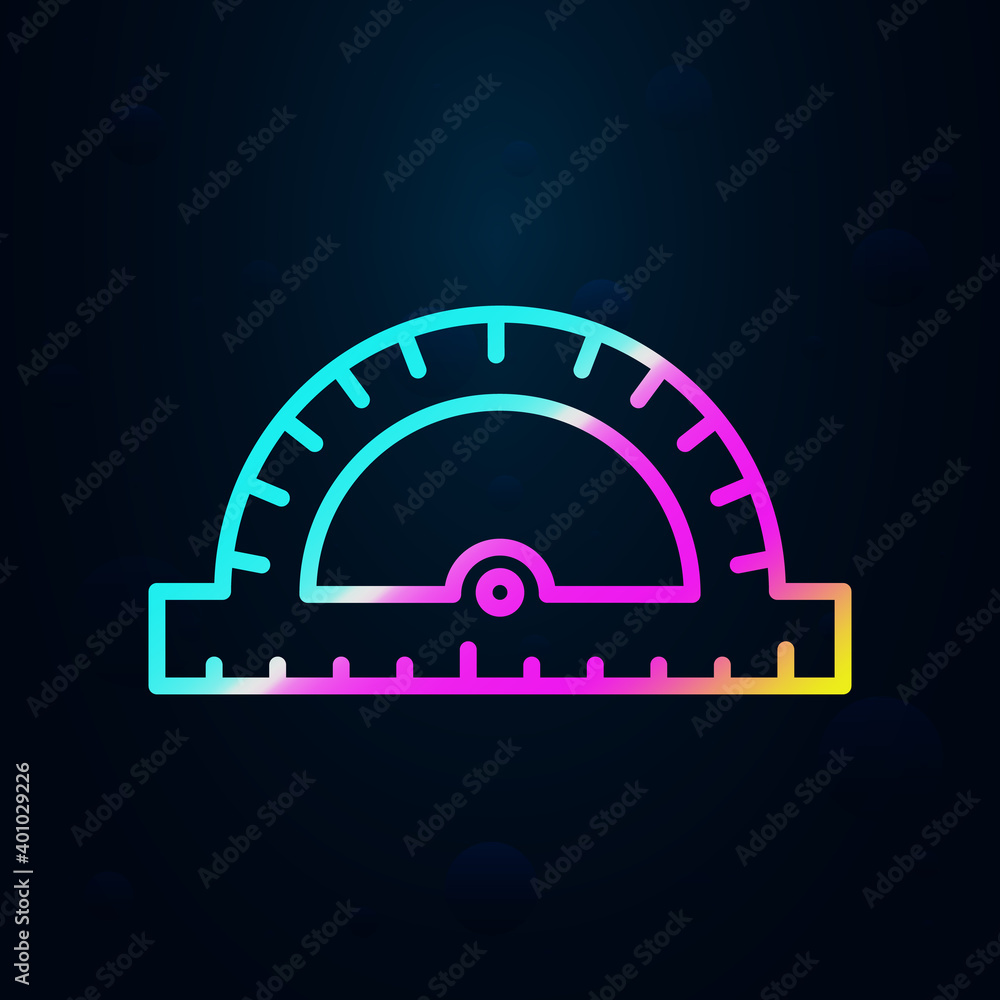 Sticker Protractor outline nolan icon. Simple thin line, outline vector of education icons for ui and ux, website or mobile application