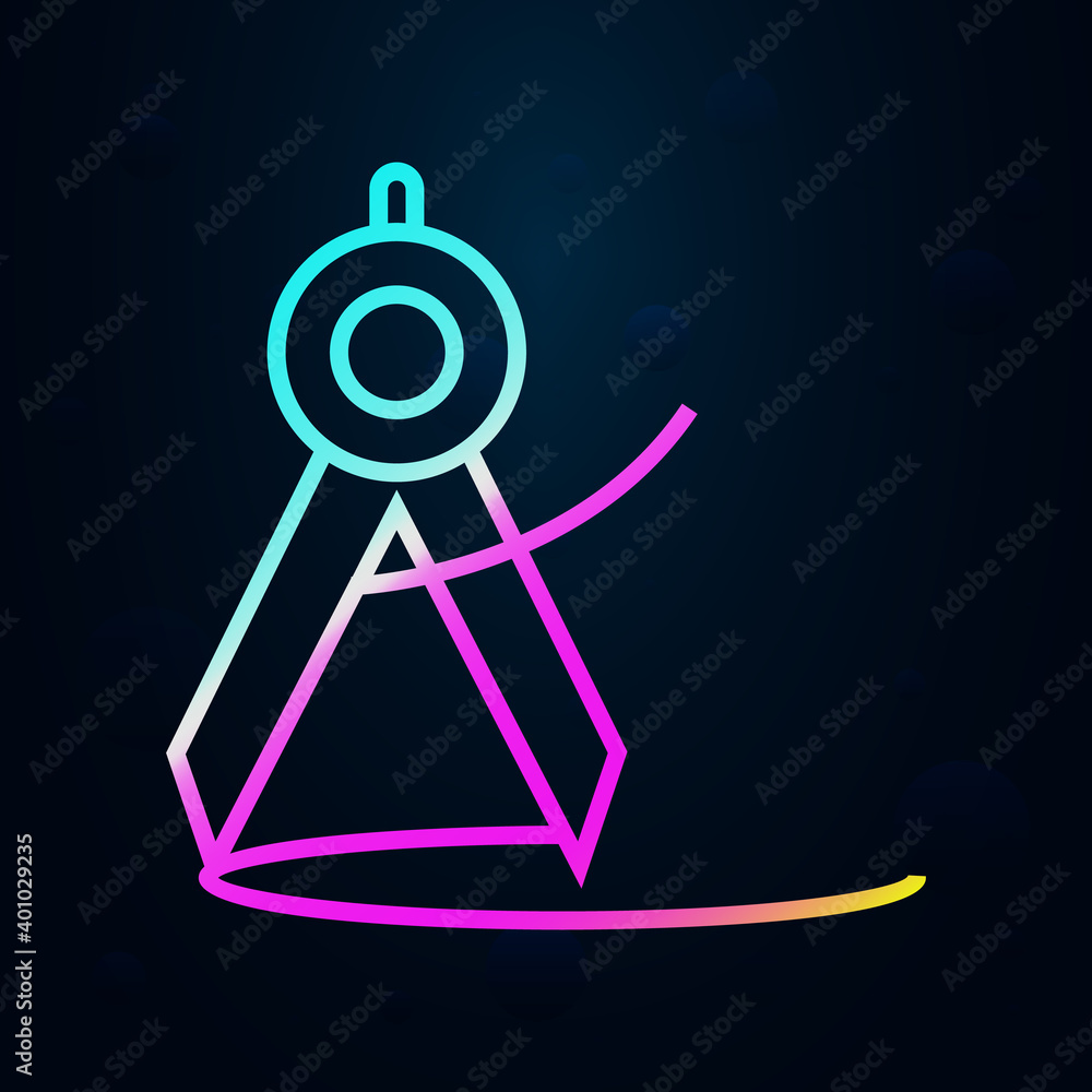 Poster compass outline nolan icon. simple thin line, outline vector of education icons for ui and ux, websi