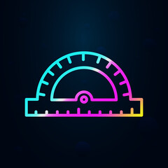 Fototapeta premium Protractor outline nolan icon. Simple thin line, outline vector of education icons for ui and ux, website or mobile application