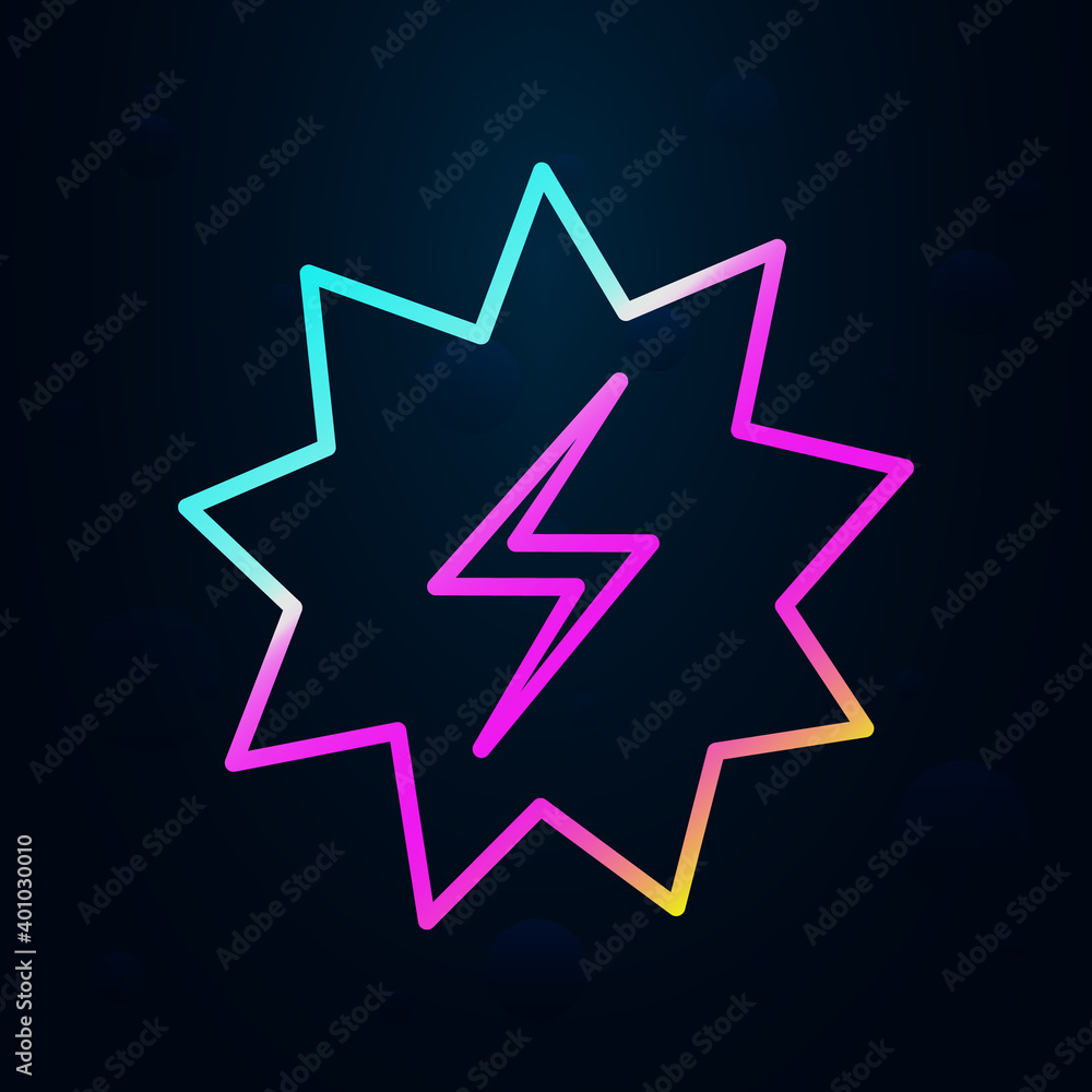 Poster explosive spark nolan icon. simple thin line, outline vector of speed icons for ui and ux, website o
