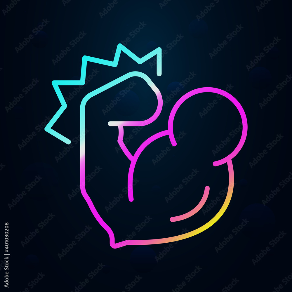 Poster muscular arms nolan icon. simple thin line, outline vector of speed icons for ui and ux, website or 