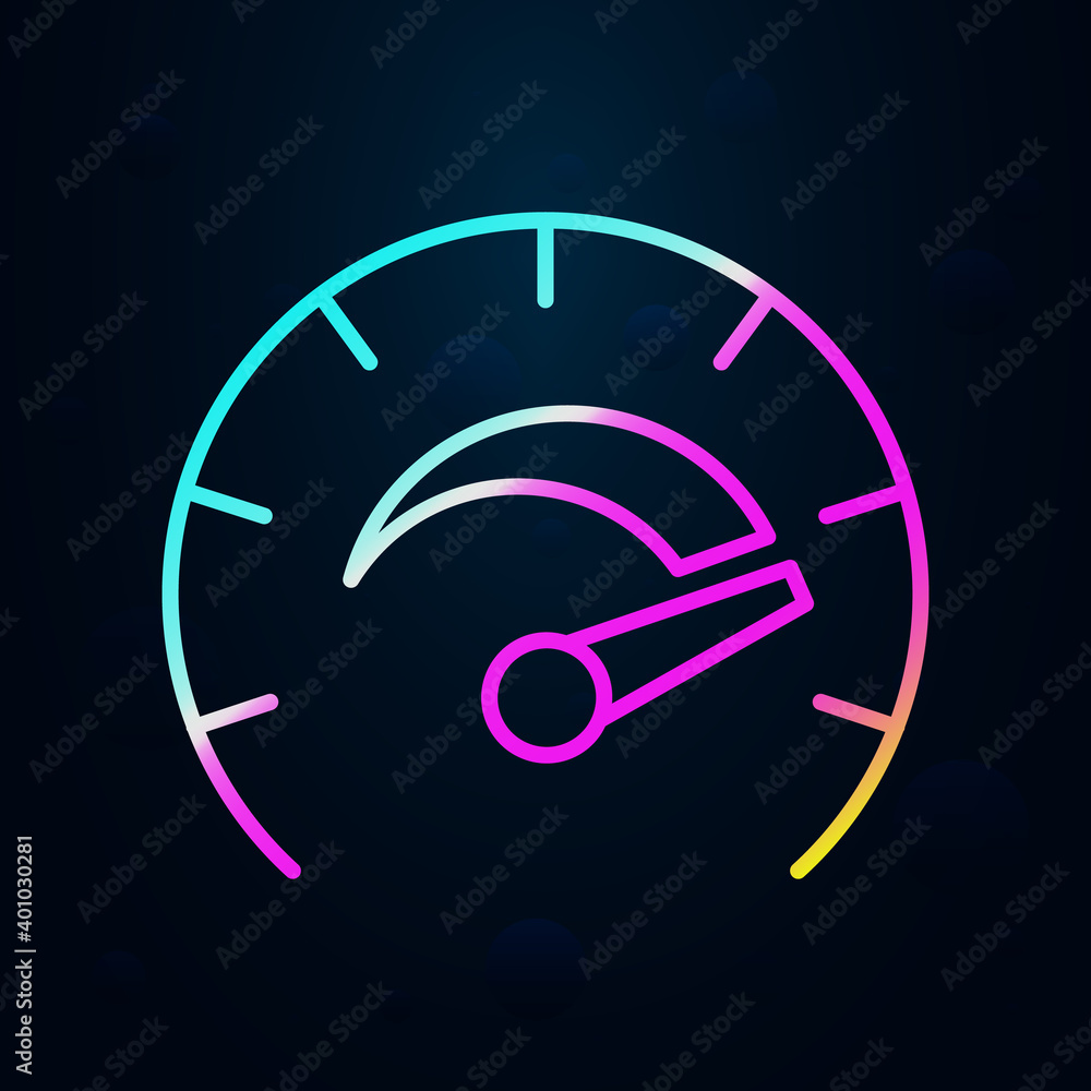 Poster maximum speedometer indicators nolan icon. simple thin line, outline vector of speed icons for ui an