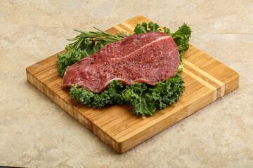 Raw beef steak for grill