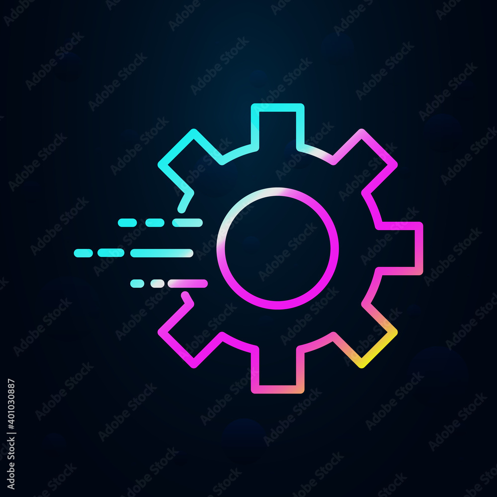 Poster fast mechanism nolan icon. simple thin line, outline vector of speed icons for ui and ux, website or