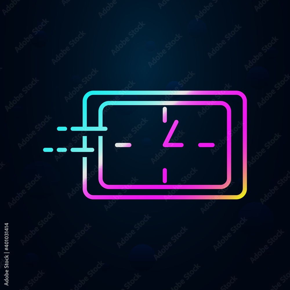 Poster passing time nolan icon. simple thin line, outline vector of speed icons for ui and ux, website or m