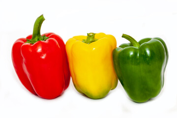 red yellow and green peppers