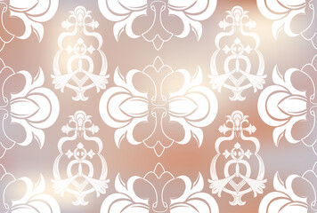 Decorative ornament damask pattern Textile wallpaper classic decor