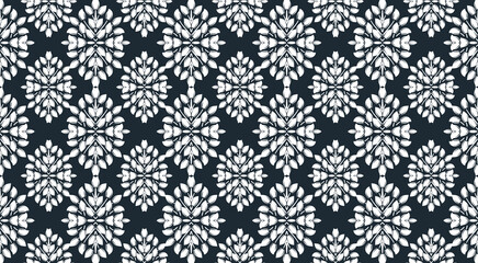 Decorative ornament damask pattern Textile wallpaper classic decor