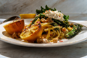 Linguine Chickpeas Ricotta Cheese
