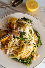 Linguine Chickpeas Ricotta Cheese