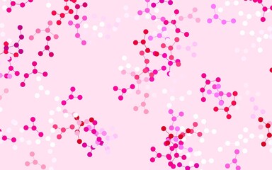 Light Purple, Pink vector pattern with artificial intelligence network.