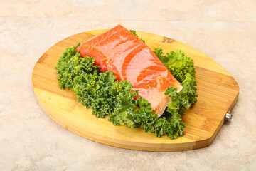 Salmon fillet slice for cooking