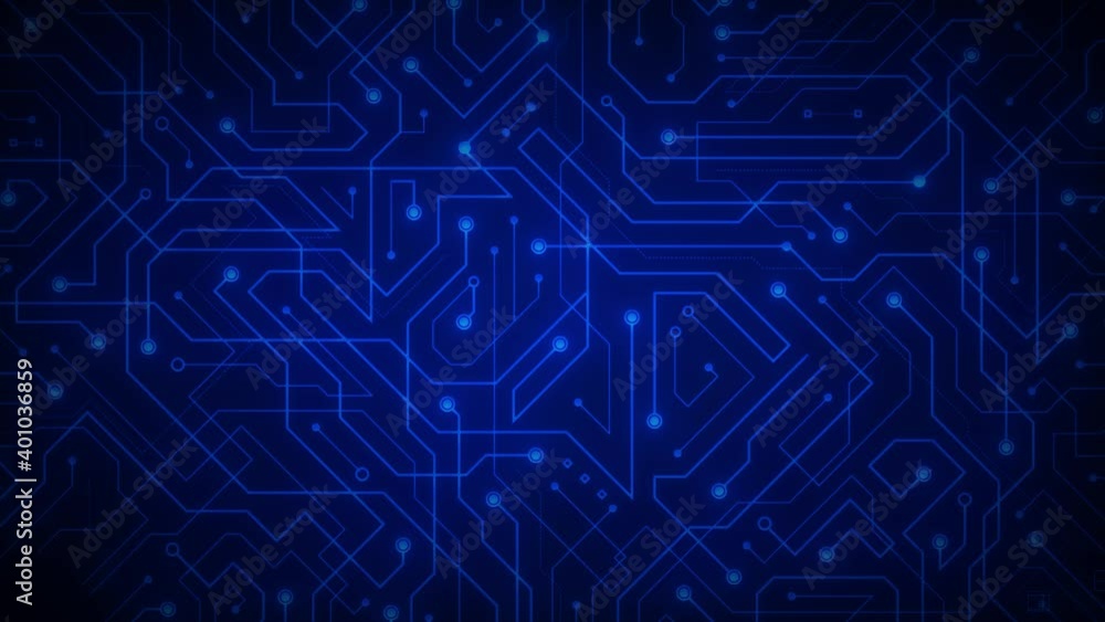 Poster abstract digital computer chipset motherboard background animation/ 4k animation of an abstract comp