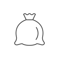 Cloth sack line outline icon