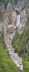 Boka Waterfall Panoramic View, Slovenia