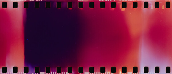 real film strip texture with burn light leaks, abstract background - 401039862