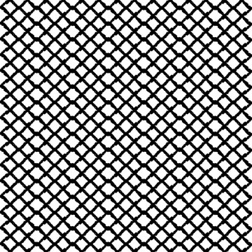 Vector black grid net loops white seamless pattern