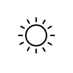 Sunny weather icon. Season and weather icons, outline style. Vector