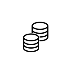 Coin icon. Money and banking icons, outline icon style. Vector