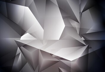 Dark Brown vector backdrop with lines, triangles.