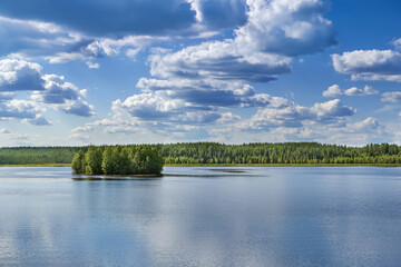 Landscape on the river Vyg, Russia