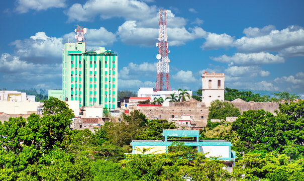 Urban Skyline Of Santa Clara City In Cuba