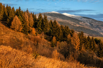 Kralova Hola from Helpa, Slovakia, sunset scene © vrabelpeter1