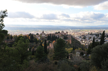 Fototapeta na wymiar Alhambra palace, Granada, Andalusia. December 2020