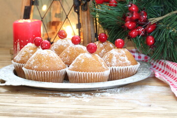 christmas cupcakes on a plate