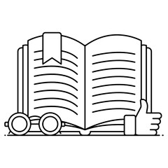 
An icon of favorite pages in flat outline style 
