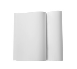 Blank magazine on white background