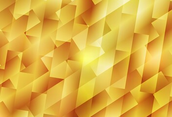 Dark Yellow vector background with rectangles.