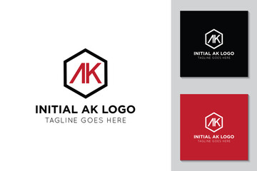 illustration vector graphic initial ak letter logo best for branding and icon