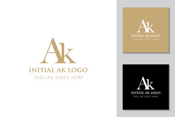 illustration vector graphic initial ak letter logo best for branding and icon