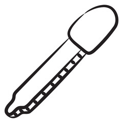 
Hand drawn sketch of dropper, medication pipette

