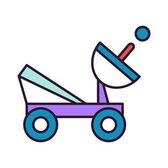 Icon of a spacecraft. Space object - Vector illustraiton