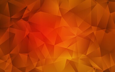 Light Orange vector low poly layout. Modern abstract illustration with triangles. Template for cell phone's backgrounds.