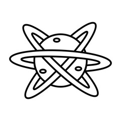 Isolated planet icon. Space object - Vector illustration