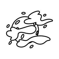 Isolated planet icon. Space object - Vector illustration