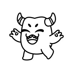 Isolated cartoon of an alien - Vector illustration