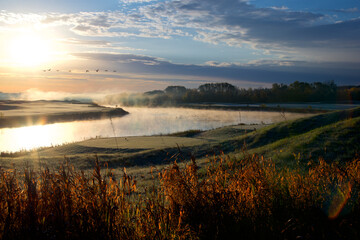 Sunrise in the golf course